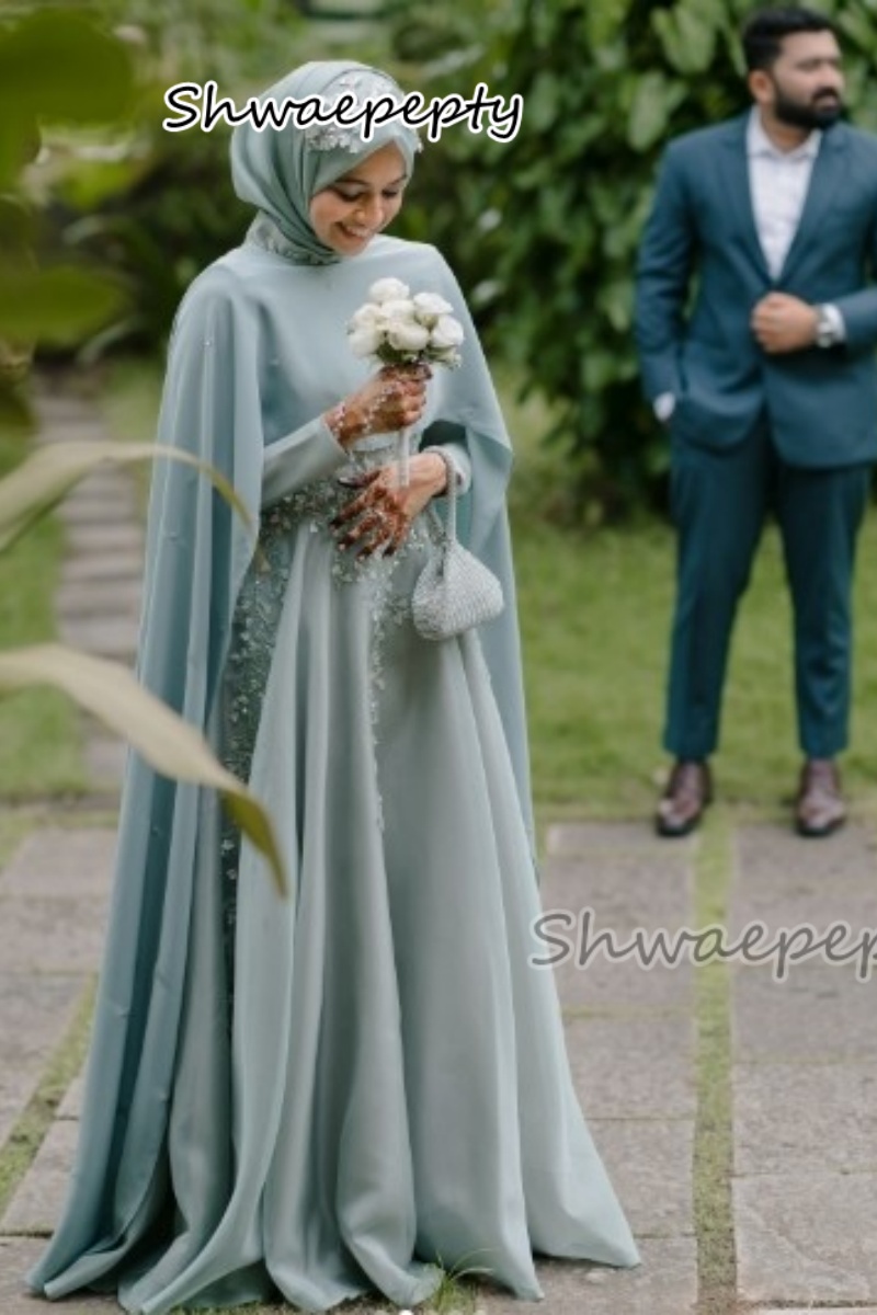 Women Formal Wear Hijab - Elegante abito da sera musulmano con