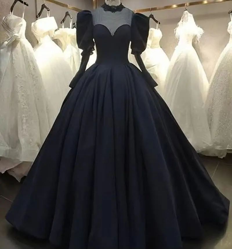 Women'S Gothic Formal Wear - Abito da Sposa Gotico Nero con