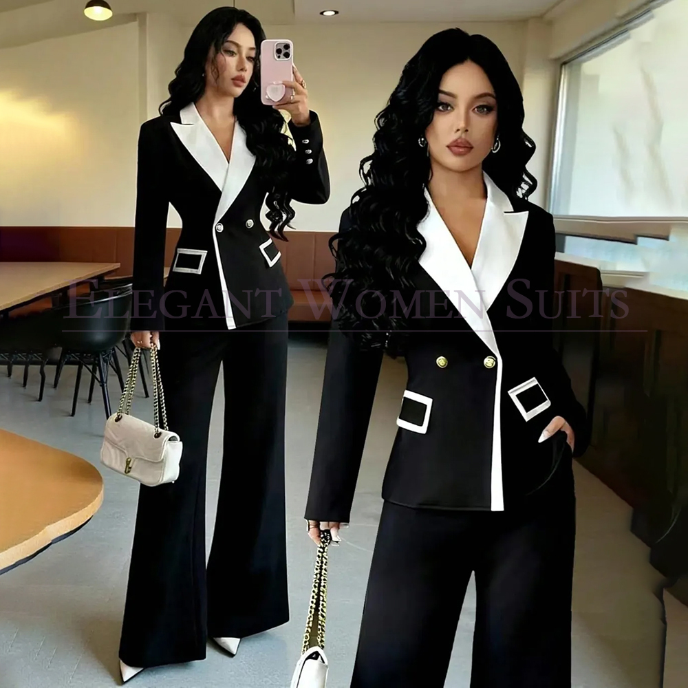 Blazer Set Women Formal - Completo da Donna di Lusso Nero,