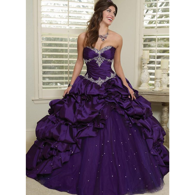 Women'S Gothic Formal Wear - Abito da sposa viola gotico Cristalli