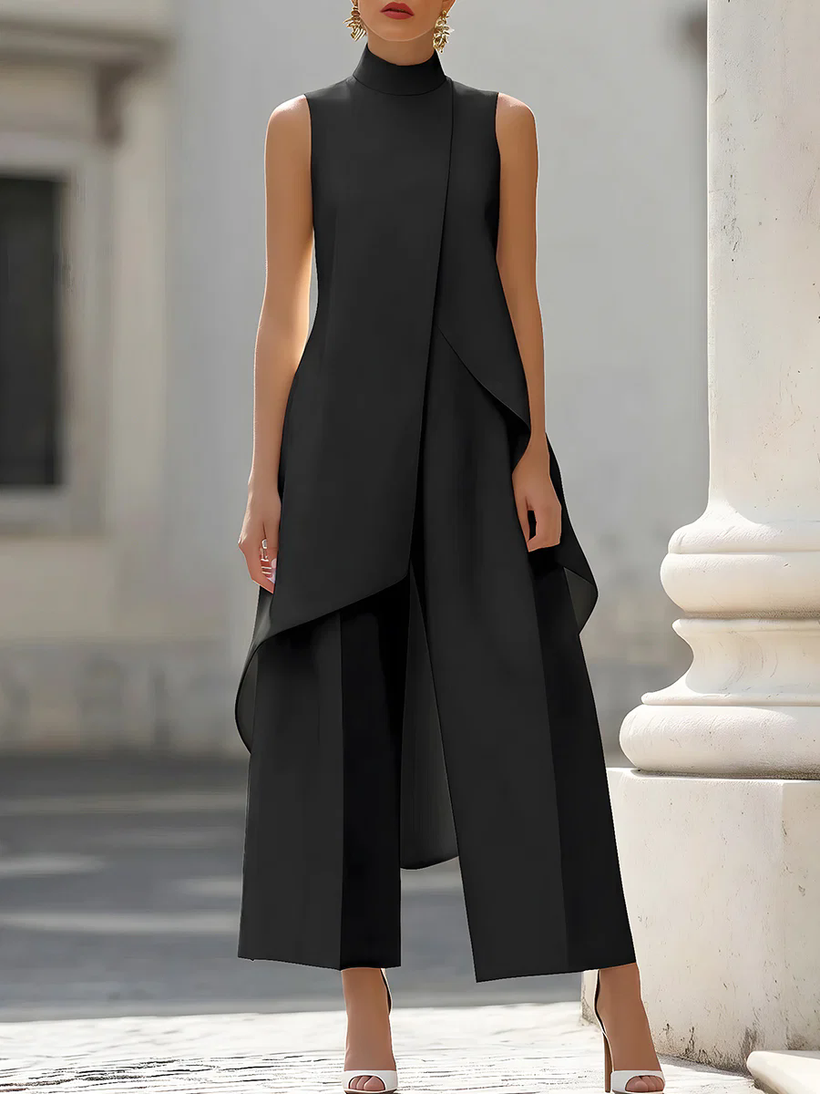 Women'S Formal Wear With Pants - Tuta senza maniche con collo alto